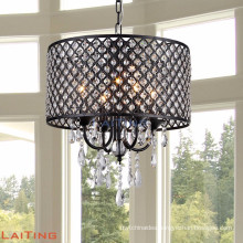 Crystal Chandelier Pendant Light with Crystal Beaded Drum Shade 71143